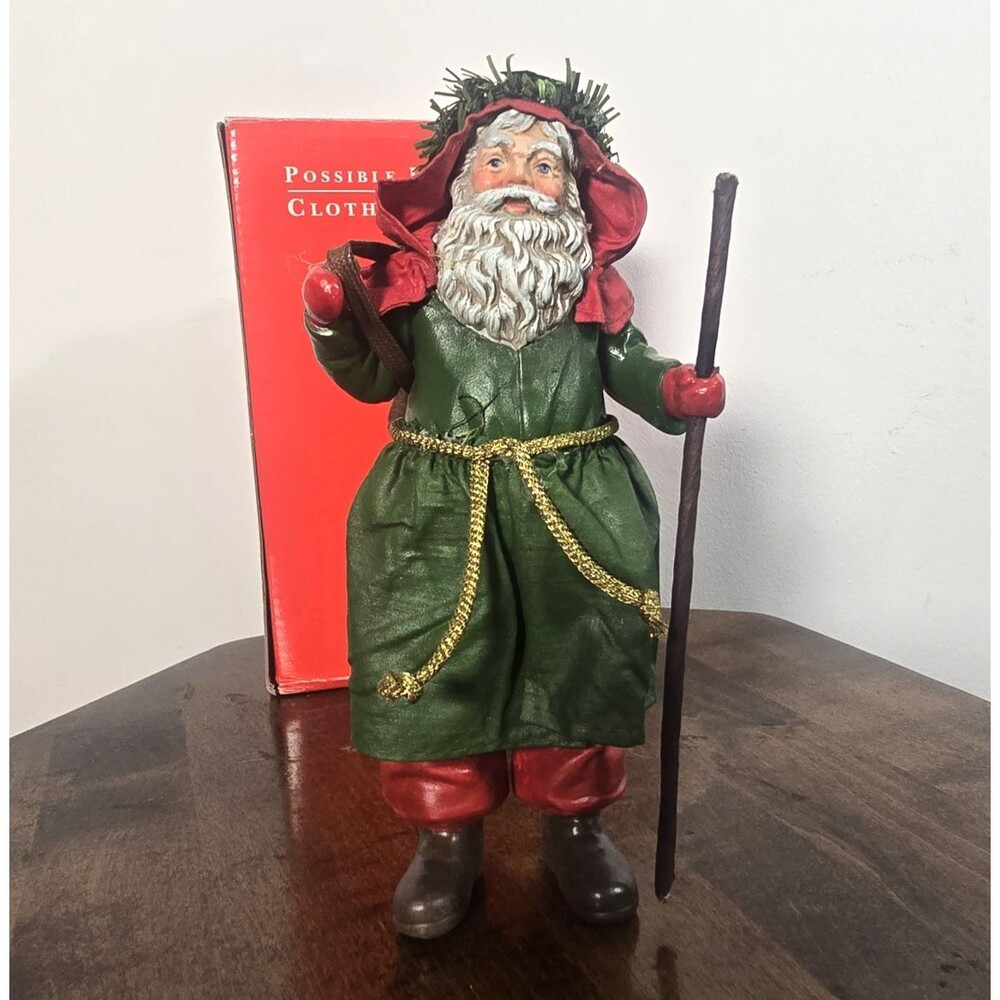 Vintage Possible Dreams Clothtique Father Christmas Santa Figurine Large 7” 1992